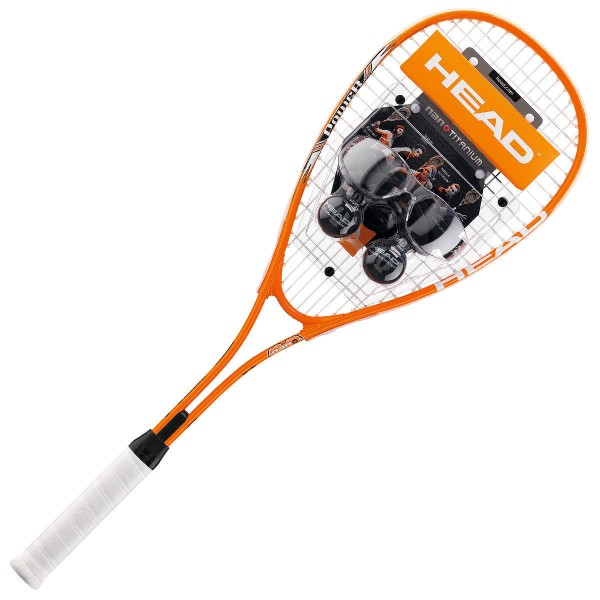 Head Nano TI Power Pack (1 Racquet, 1 eyewear, 2 Balls) Squash Pack